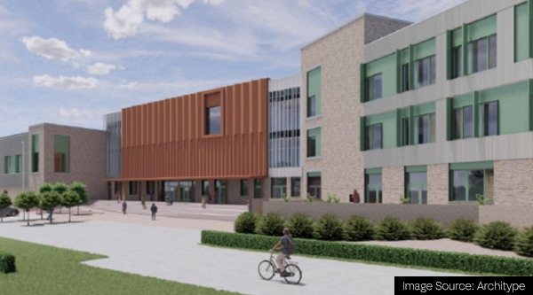 Detailed plans have been approved for the Beeslack Community High School Replacement development in Roslin, Lothian, Scotland.