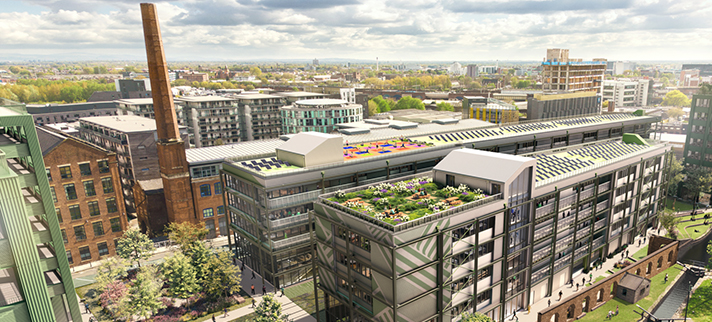 Grade A Office Construction development at Electric Park, Manchester